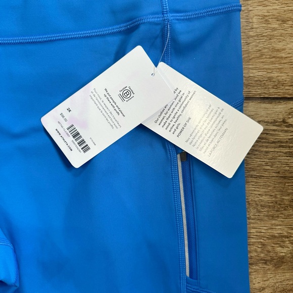 Athleta Rainer Tight Leggings Size 2X Blue Reflective Pants NWT! - Picture 8 of 16